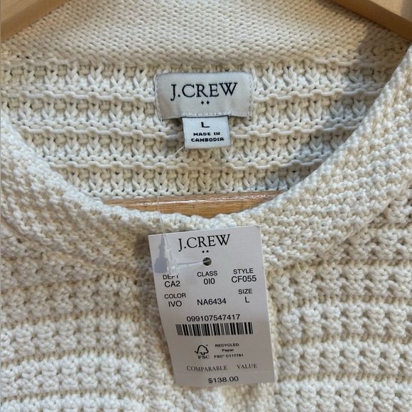 J. Crew Lady jacket cardigan with gem buttons in Ivory Size L - Picture 10 of 11